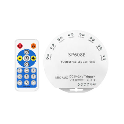 SP608E Bluetooth-van het LEIDENE Onafhankelijke Signaal van Full Color 8CH Strook het Slimme Controlemechanisme