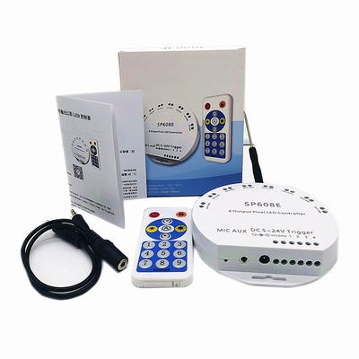 SP608E Bluetooth-van het LEIDENE Onafhankelijke Signaal van Full Color 8CH Strook het Slimme Controlemechanisme
