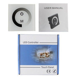 De muur zette LEIDENE van 12V 24V Verlichtings Schemerigere Schakelaar voor het Enige Licht van de Kleurenstrook op