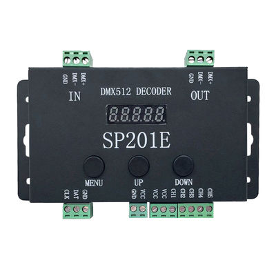 Het adresseerbare Signaal van de 5 Kanaaldmx Decoder SP201E DMX512 SPI met Besturingselement Opdrachtknop