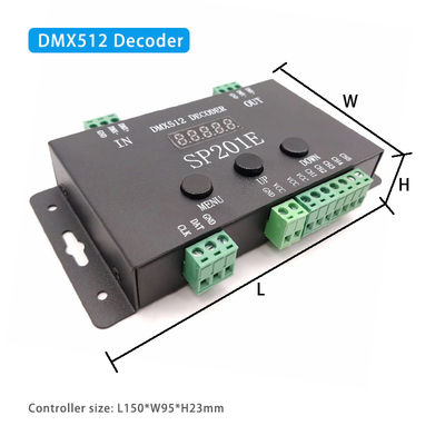 Het adresseerbare Signaal van de 5 Kanaaldmx Decoder SP201E DMX512 SPI met Besturingselement Opdrachtknop