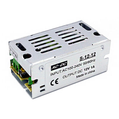 De Schakelaarvoeding 100V 240V AC van het aluminiumgeval aan gelijkstroom 12 Volt 12W 1A