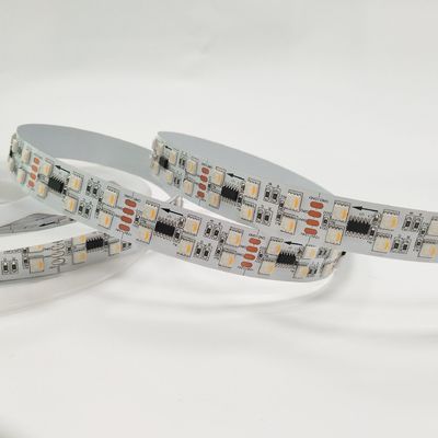 Dmx512 van de LEIDENE Lichte Dubbele Rij 5050 Rgbw Rgbww 4 Pixelstrook in 1 Volledige Programmeerbare Kleur