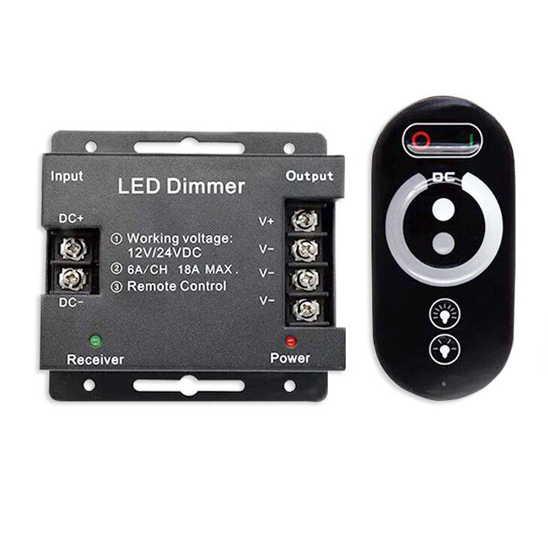 Van Draadloze de Aanraking van hoofd rf ControlemechanismeDimmer DC12V Ver voor 3528 Enige Kleuren LEIDENE Strook