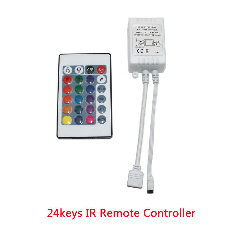 Afstandsbediening 24 van Zeer belangrijke RGB LEIDEN HOOFDcontrolemechanismeFor SMD2835 5050 Strooklicht
