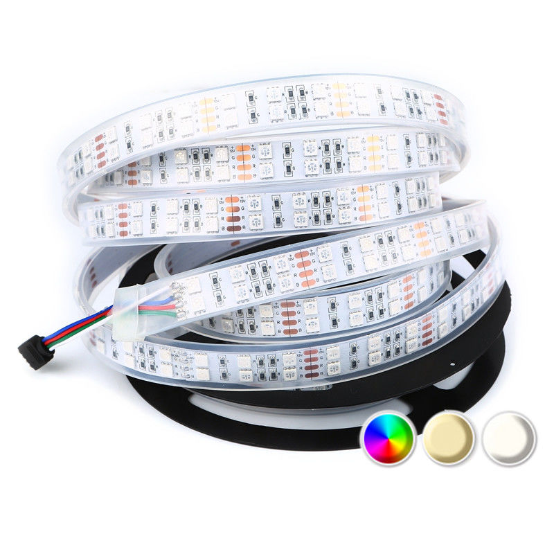 Dubbele Rij Flexibele LEIDENE RGB Strook Lichte SMD 5050 120LEDs/M For Landscape Lighting