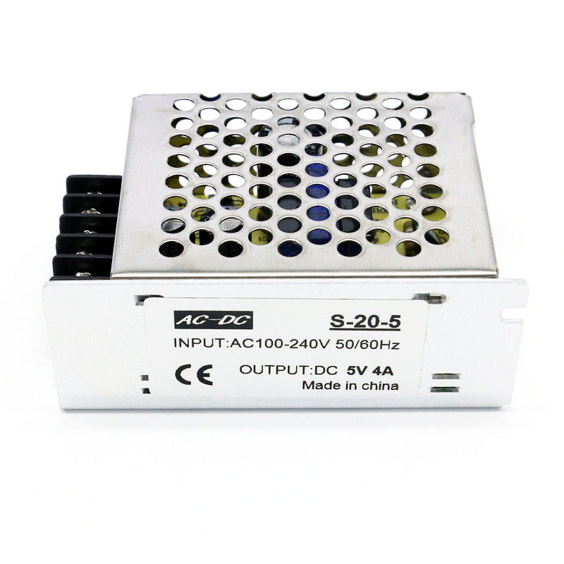 van de de Omschakelingsvoeding van 20W 5V gelijkstroom het Aluminiumgeval 100-240V AC aan LEIDENE van gelijkstroom 5V 4A Strook Lichte Bestuurder
