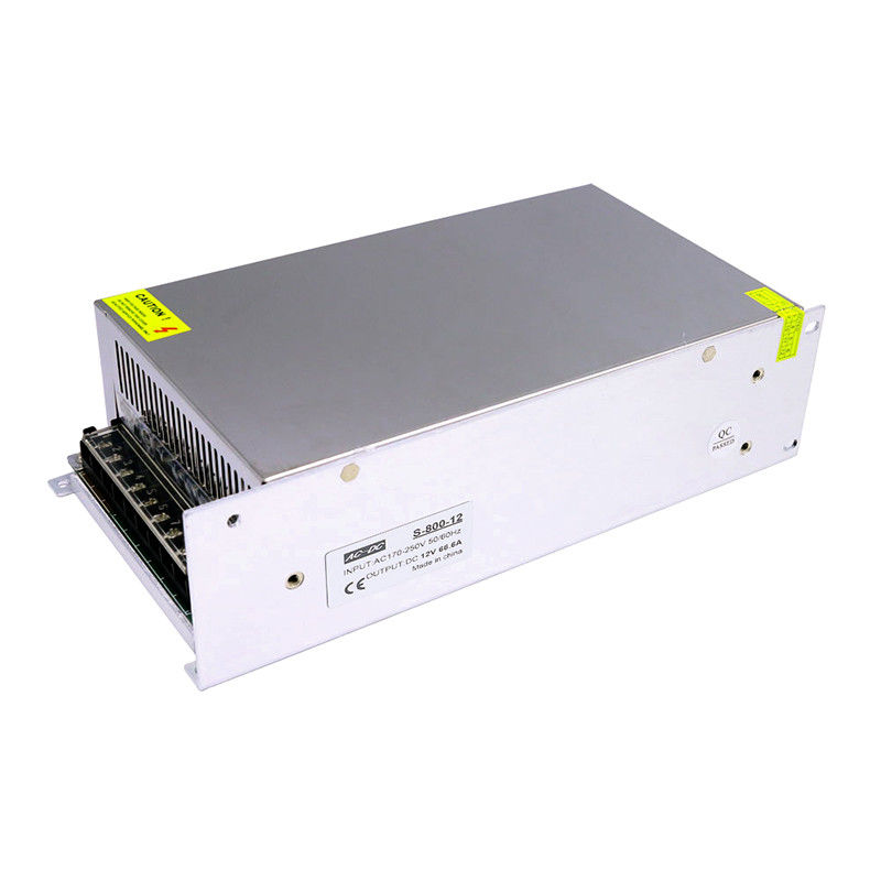De Omschakelingsvoeding 800W van het aluminiumgeval 12V met Ventilator 220V AC aan gelijkstroom 12V