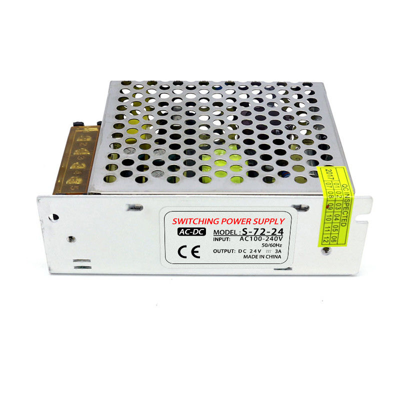 Breedspanningsschakelaar Voeding AC 220V naar DC 24v 3a 72w met aluminium behuizing