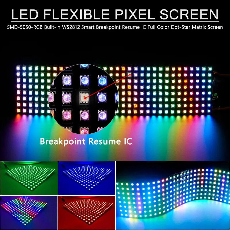 Flexibele Programmeerbare LEIDENE Pixelstrook Lichte Smd 5050 Magische Kleur