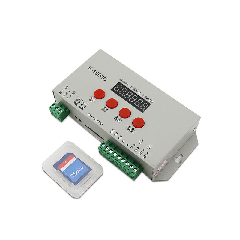 K1000C van de LEIDENE van het ControlemechanismeFor gelijkstroom 5V 24V WS2812B WS2811 Pixelband de Strooklicht