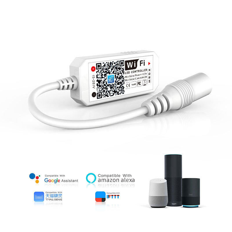 3 kanalen LED RGB WIFI Controller Compatibel met Android IOS Alexa Google Intelligentie Draadloze besturing
