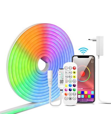 De Controle van RGB LEIDENE van Bluetooth APP Licht 10ft Neonstrook met 16 Miljoen de Kleurendimmer van DIY